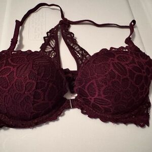 Victoria's Secret Burgundy Lace Bra